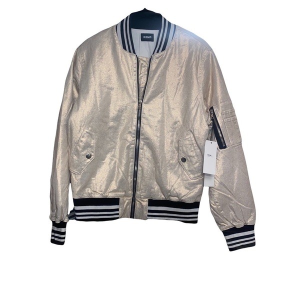 NWT Hudson Gene Rose Gold Bomber Jacket Size M - Picture 4 of 9